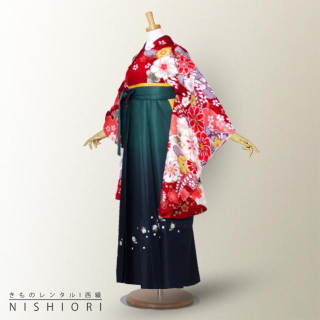 二尺袖 着物 袴 レンタル From KYOTO 貸衣装 Sサイズ Mサイズ Lサイズ 小学生 対応可 赤 緑 ブーツ選択可