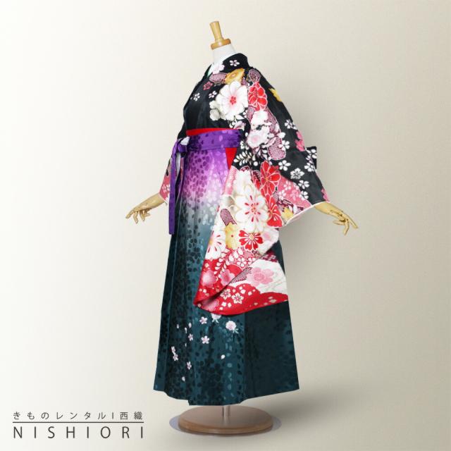 二尺袖 着物 袴 レンタル From KYOTO 貸衣装 Sサイズ Mサイズ Lサイズ 小学生 対応可 黒 ブーツ選択可