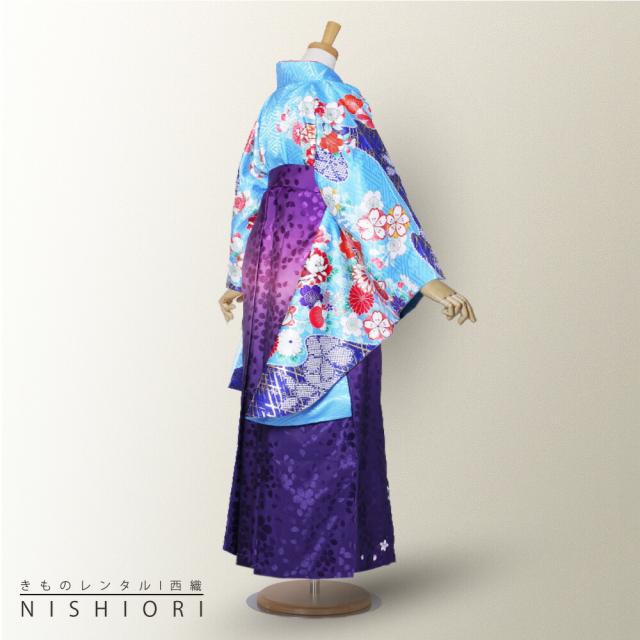 二尺袖 ブランド着物 袴 レンタル anan 貸衣装 Sサイズ Mサイズ Lサイズ 小学生 対応可 水色 青 ブーツ選択可 二尺袖 ブランド着物 袴 レンタル anan 貸衣装 Sサイズ Mサイズ L