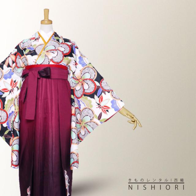 二尺袖 着物 袴 レンタル 貸衣装 Sサイズ Mサイズ Lサイズ 小学生 対応可 白 黒 ねじり梅 ワイン ブーツ選択可 二尺袖 着物 袴 レンタル 貸衣装 Sサイズ Mサイズ Lサイズ 小学生 対応