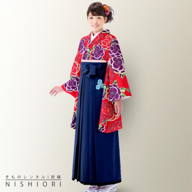 二尺袖着物 刺繍袴 レンタル 貸衣装 Mサイズ 小学生 対応可 赤 桜 紺 ブーツ選択可