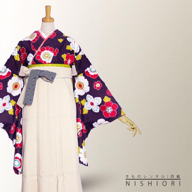 二尺袖 着物 袴 レンタル 紅一点 ブランド 貸衣装 Sサイズ Mサイズ 小学生