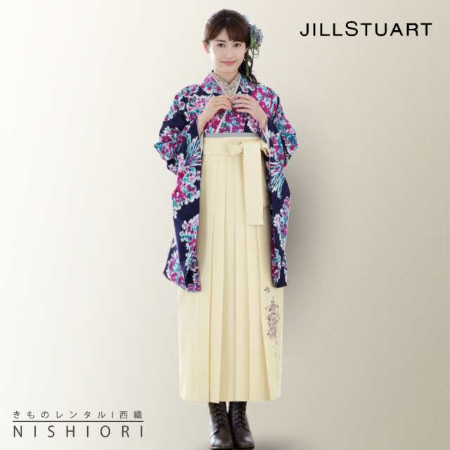 JILLSTUART ジルスチュアート 二尺袖 着物 袴 レンタル 貸衣装 Mサイズ 小学生 対応可 黒 クリーム ブーツ選択可