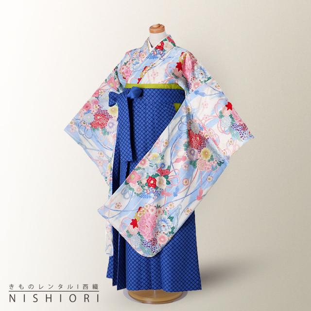 pom ponette ジュニア サイズ ブランド 二尺袖 着物 袴 レンタル 往復貸衣装 卒業式 ジュニア 小学生 対応 白 青 梅 赤 ブーツ選択可