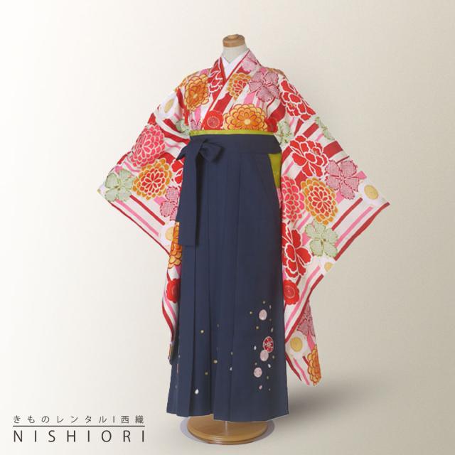 卒業式 二尺袖 ジュニア 着物 レンタル 小町kids 袴 往復十三参り 貸衣装 小学生 赤 紺 刺繍 ブーツ選択可