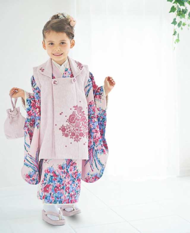 JILLSTUART 七五三 レンタル 女の子 3歳 着物 被布 選べる 2色 ピンク
