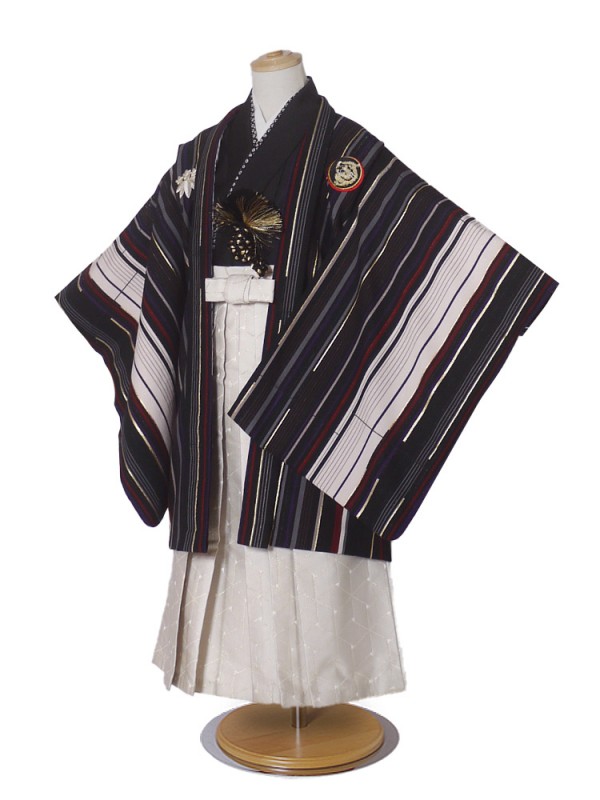 CIAOPANIC 羽織袴 カンタン着付け アンサンブル レンタル 七五三 貸衣装 男児 セット 往復送料無料 黒の通販は 8,525円