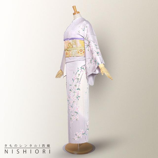 訪問着 レンタル 着物 貸衣装 フルセット 薄紫 クリームNo.0012