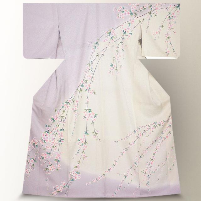 訪問着 レンタル 着物 貸衣装 フルセット 薄紫 クリームNo.0012の通販