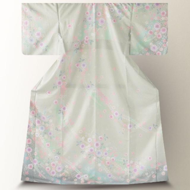 訪問着 レンタル 着物 貸衣装 フルセット HL アッシュエル ブランド 緑