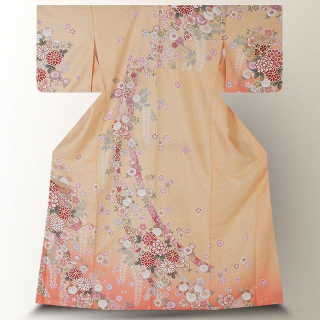 訪問着 レンタル 着物 貸衣装 フルセット HL アッシュエル黄色