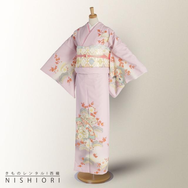 訪問着 レンタル 着物 貸衣装 フルセット 乙葉 ブランド ピンク ラベンダーNo.0165