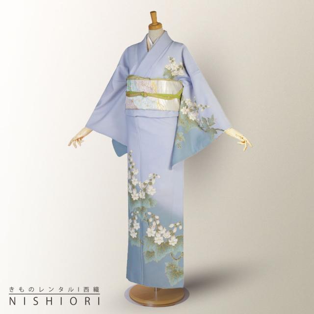 訪問着 レンタル 着物 貸衣装 フルセット 水色 青No.0187の通販は 8,525円