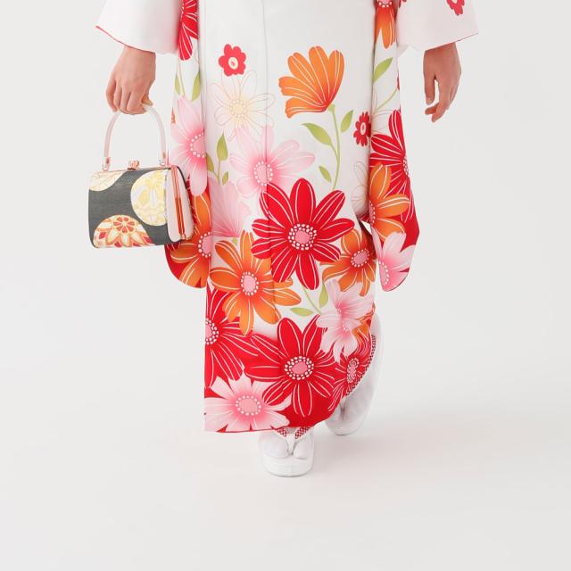 レンタル KAGURA ブランド 七五三 四つ身 着物 フルセット 貸衣装 7歳 貸衣装 七歳 古典 白 赤_2