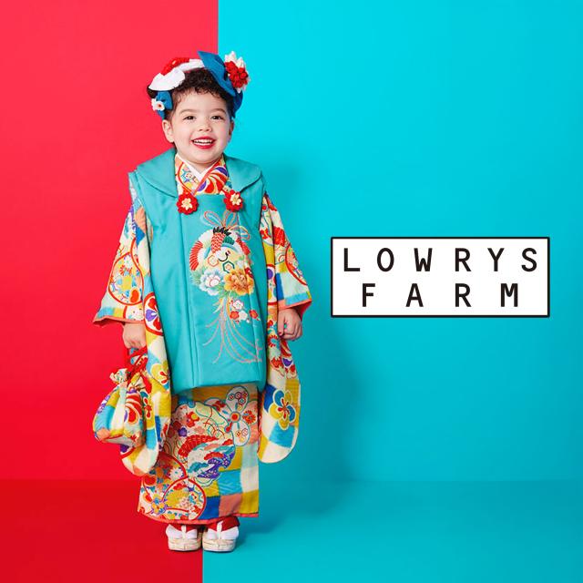【レンタル】2025年 新作 LOWRYS FARM 七五三 女の子 3歳 着物 被布 753着物 フルセット 着物レンタル 貸衣装 七五三 三歳 子供着物 女児 子ども 結婚式 和装 青 ベージュ 古典【往復送料無料】 新品足袋プレゼント No.334