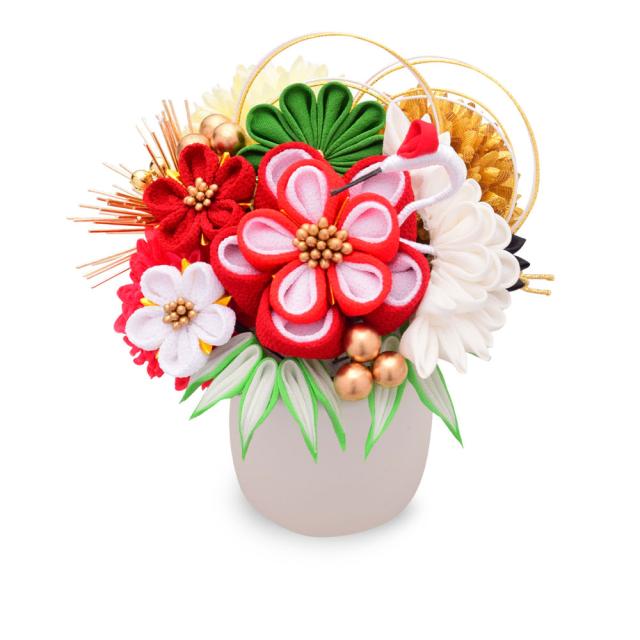 Arenca】髪飾り 成人式 花髪飾り Uピン 15点セット フラワーポット入り