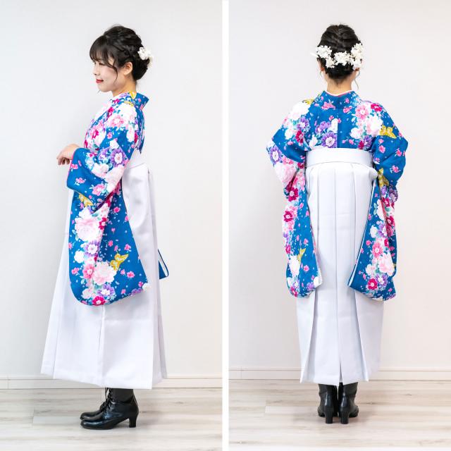 二尺袖 着物 袴 フルセット レンタル 【貸衣装 卒業式 大学生】 【袴L 