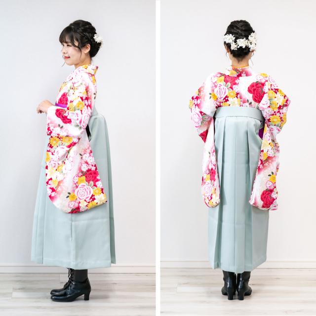 二尺袖 着物 袴 レンタル フルセット 【貸衣装 卒業式 大学生】【袴S