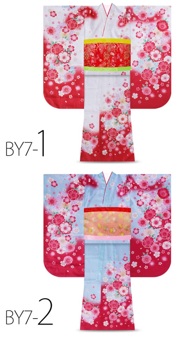 絵羽柄 四つ身 15点 フルセット 選べる8柄 古典 レトロ 7歳 七