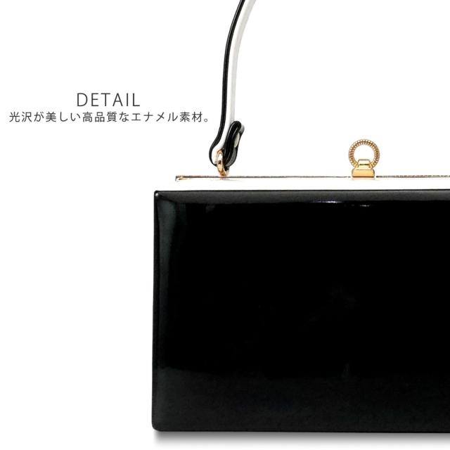 無地 ツートン 草履バッグ セット スクエアデザイン 光沢が美しい エナメル 二枚芯の草履 選べる 7色 振袖 訪問着 フリーサイズ LLサイズ_2