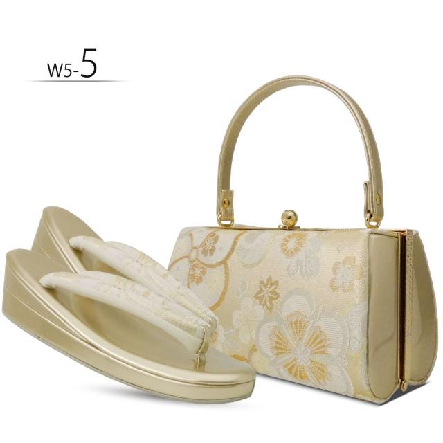 草履 バッグ セット 帯地 振袖 成人式 ゴールド wzouribag5-5