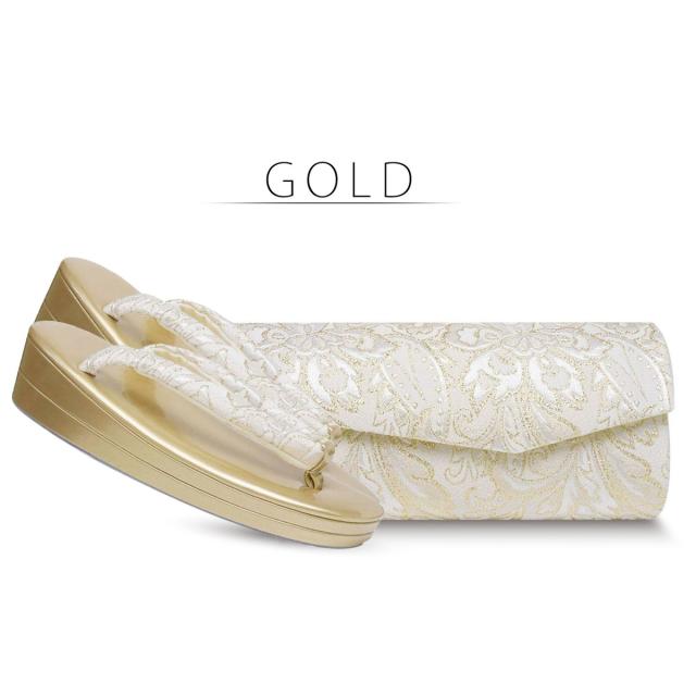 クラッチバッグタイプ 草履バッグ セット 唐草 帯地 フォーマル ラメ糸 選べる 5色 ふくれ織【フリーサイズ／24.5cm】【振袖 留袖 訪問着 成人式 卒業式 入学式】【ゴールド シルバー レッド ブラック 青 ブルー】日本製 卒業袴 袴