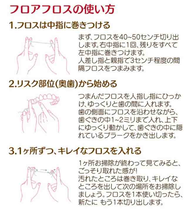 メール便選択で送料無料】オーラルケア フロアフロス 45m 【fluorfloss