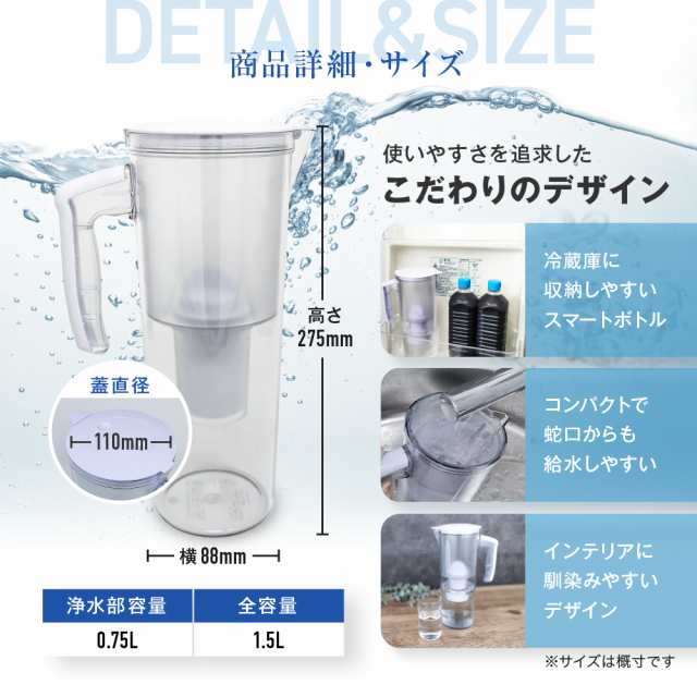 お試し購入はこちら】 送料無料 300リットル浄水 ポット型浄水器 日本製 きよまろポット 浄水器 １家庭１台限りの通販はau PAY マーケット  浄水器のダイト薬品 au PAY マーケット店 au PAY マーケット－通販サイト