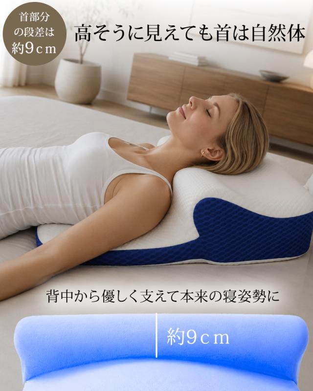 枕 まくら 背中から支える マットレスピロー ブルーブラッド ミトラ