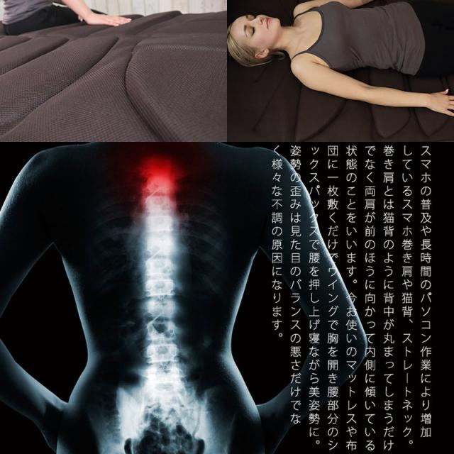 ブルーブラッド 超立体3d 敷きパッド 6packszen スマホ巻き肩 猫背に 寝ながら姿勢を美しく ダークブラウン 洗える シックスパックスの通販はau Pay マーケット Coolzonもっと眠りを楽しもう