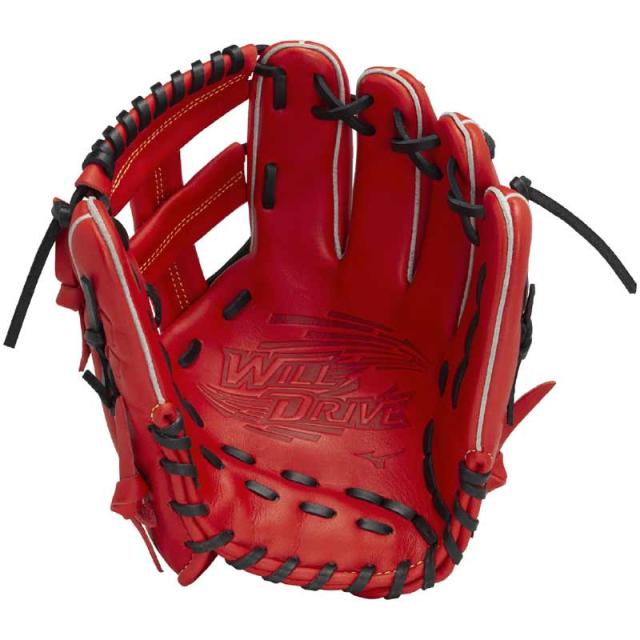 ミズノ MIZUNO 軟式用ウィルドライブ レッド IBE 内野手向け：サイズ8