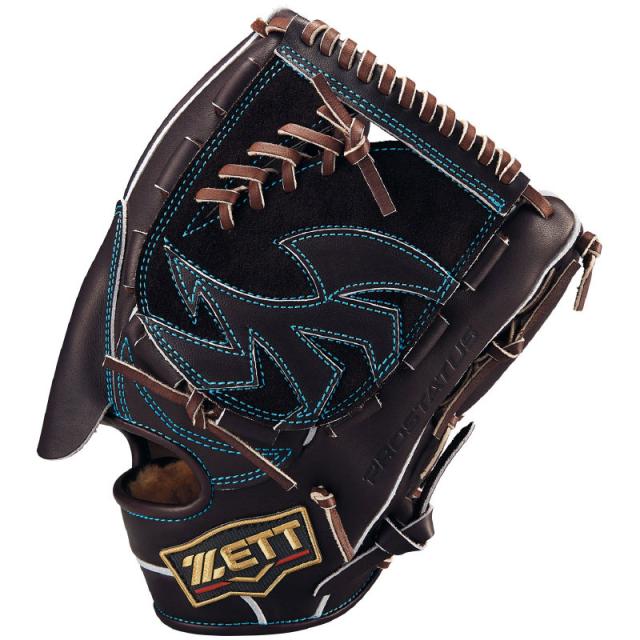 硬式野球グローブ 黒 レザー ゼット ZETT 硬式グラブ プロステイタスSEシリーズ 投手用 グラブ袋付