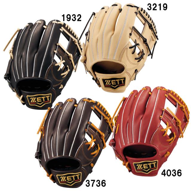 ゼット 軟式野球グラブ 内野手用 二塁手・遊撃手用 プロステイタス 挟み捕りタイプ LH(右投げ用) サックス×ブラック #BRGB32250-4119 ZETT