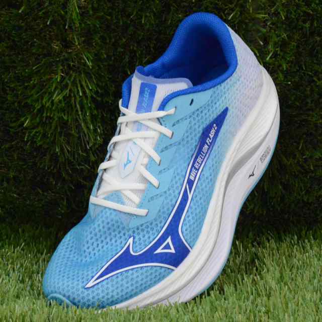 ミズノ MIZUNO ウエーブリベリオンフラッシュ2 ランニングシューズ 陸上 24SS (J1GC243551)