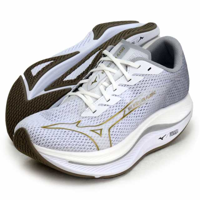 ミズノ MIZUNO ウエーブリベリオンフラッシュ 2 WIDE ランニングシューズ 陸上 24SS (J1GC243753)