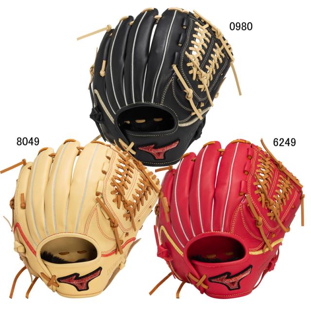 ミズノ MIZUNO  軟式用ウィルドライブ レッド U-Plus  投手×内野 サイズ10  野球 一般 軟式 グラブ グローブ ピッチャー  24AW(1AJGR14110)
