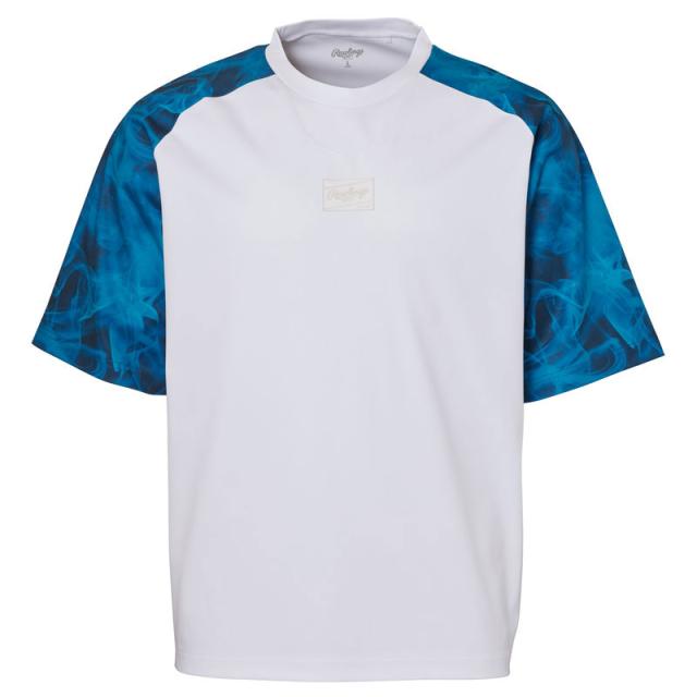 ローリングス Rawlings HYPER FIELDショートスリーブレイヤー 半袖シャツ ホワイト/ノルディックブルー 24SS AOS14HF01Sの通販は 4,880円