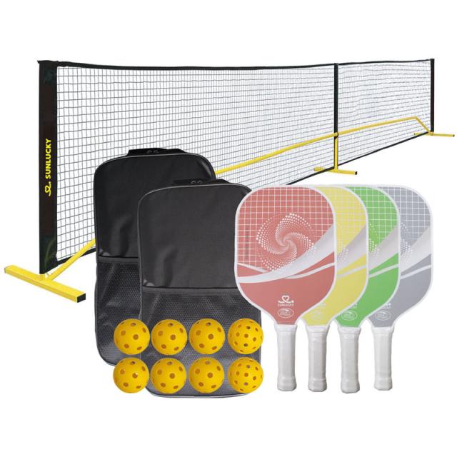(代金引換・個人宅・北海道・沖縄県への配送不可)SUNLUCKY(サンラッキー) ピックルボールDXセット ニュースポーツ 施設備品 その他施設備品 PLDX