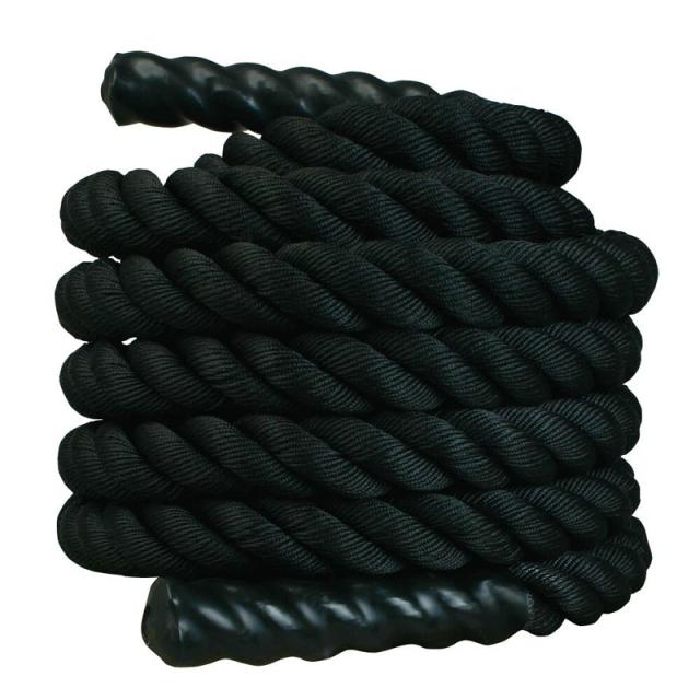 HATAS(ハタ) バトルロープ50MM / 12M ブラック トレーニング機器 パーソナルトレーニング用品 エクササイズチューブ (BRB125)