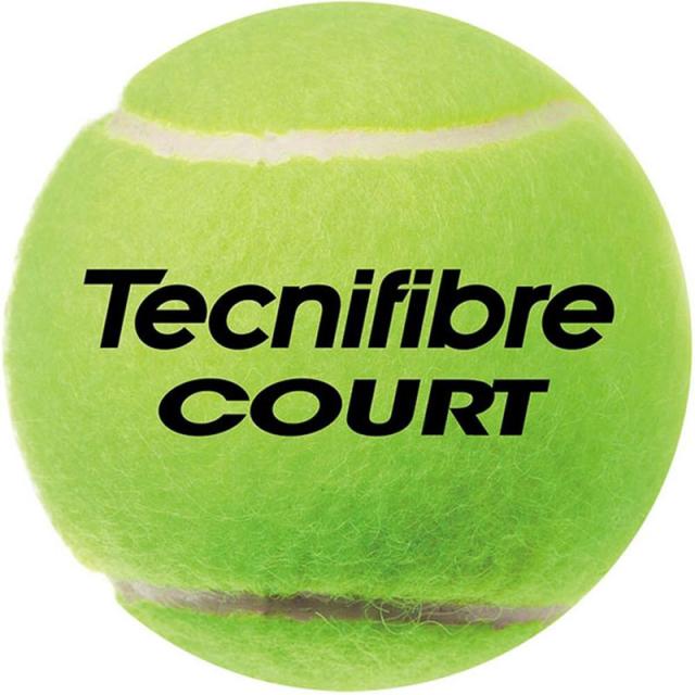 【ロット販売：入り数4球×15】Tecnifibre(テクニファイバー) COURT 4球入り 硬式テニス ボール 硬式テニスボール (TBA4CT1)