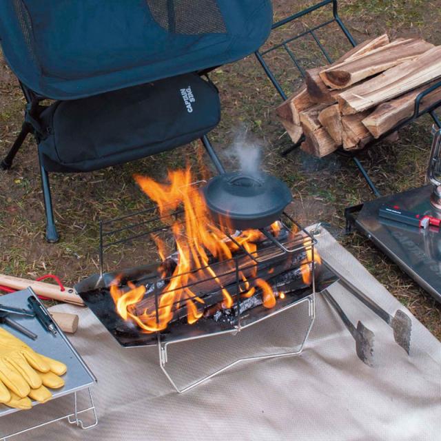 キャプテンスタッグ バーベキューコンロ　薪ストーブ CAPTAIN STAG(キャプテンスタッグ) ソロ ライトグリル トレッキング