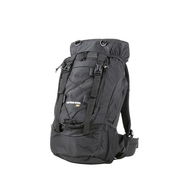 CAPTAIN STAG(キャプテンスタッグ) FEEL BOSCO トレッキングザック（ブラック） 35L キャンプ トレッキング バッグ ケース デイパック ザック (UM2320)