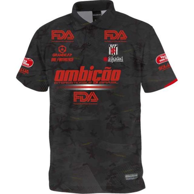 grande(グランデ) GEOMETRIC-CAMOメッシュポロ フットサルポロシャツ (gfph23011-0935)