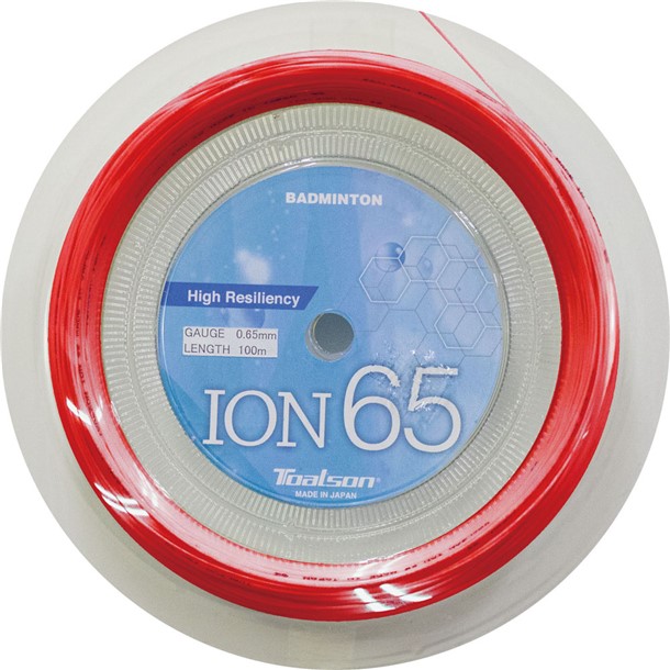 トアルソン TOALSON ION 65 100M レッド バドミントガット (841651r)