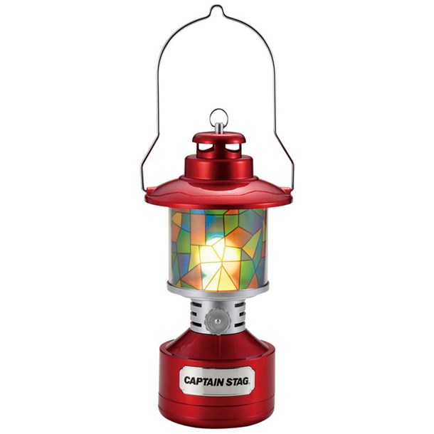 キャプテンスタッグ captainstag ツインライトLEDランタン(ステンドグラスフウ アウトドアグッズ (uk4032)