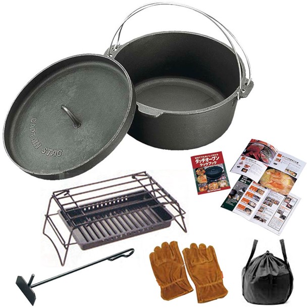 ダッチオーブンビギナーセット30CM captainstag(キャプテンスタッグ) アウトドアグッズソノタ (m5542)