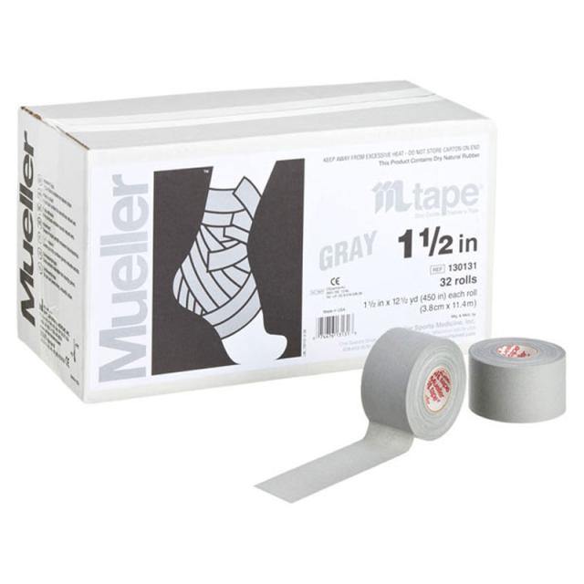 【ロット販売：入り数32】 MUELLER(ミューラー) Mテープチームカラー グレー 38MM ボディーケア テーピング (130829)