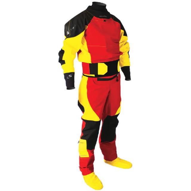 SANDILINE(サンディライン) ドライスーツ カヤックエキストリーム メンズ レッド/イエロー/ブラック M アウトドア ウェア １ (40674)の通販は
