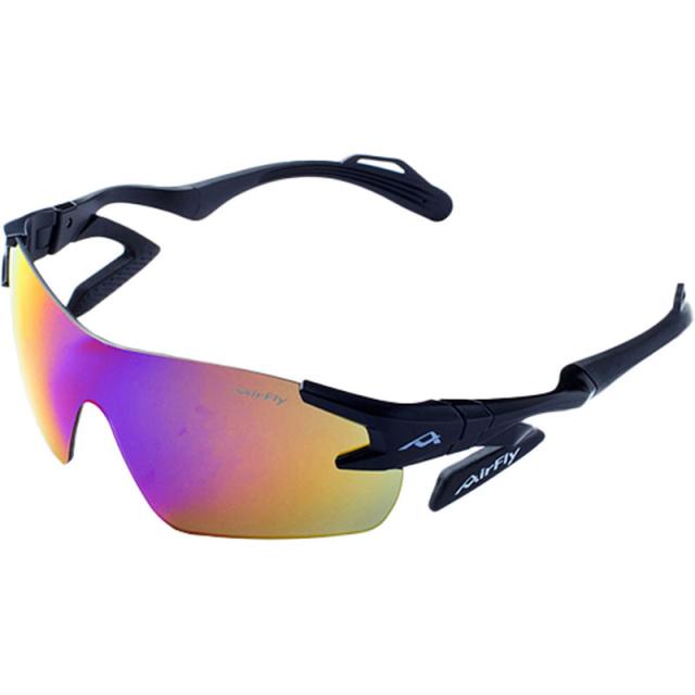 Airfly(エアフライ) 鼻パッドノナイスポーツサングラス AF-301 C-3 Lサイズ BLACK マルチスポーツ サングラス (af301c3l)