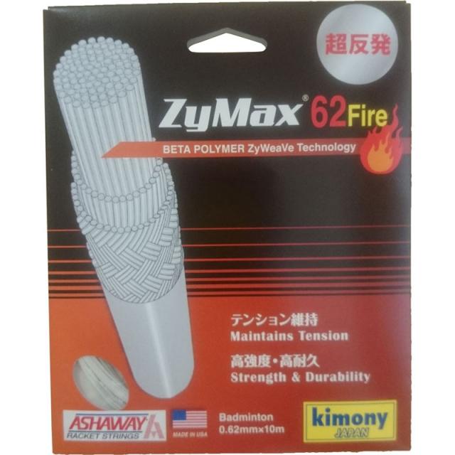 【ロット販売：入り数5】 KIMONY(キモニー) アッシャウェイ ザイマックス62 ファーヤー バドミントン ガット (kab700-wh)の通販は 5,524円